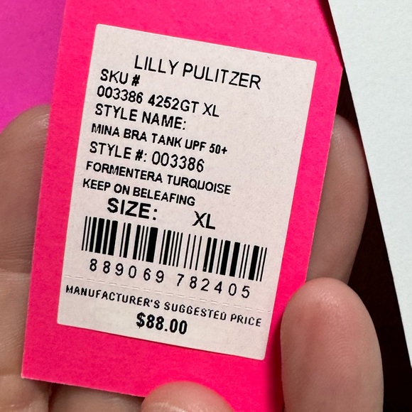 NWT Lilly Pulitzer Bra Tank size XL - Picture 3 of 3